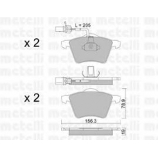 22-0550-1 METELLI Комплект тормозных колодок, дисковый тормоз