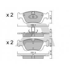 BPBM-1001 AISIN Комплект тормозных колодок, дисковый тормоз