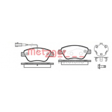 0858.32 METZGER Комплект тормозных колодок, дисковый тормоз