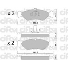 822-088-0 CIFAM Комплект тормозных колодок, дисковый тормоз