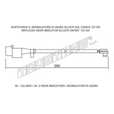 SU.260K TRUSTING Сигнализатор, износ тормозных колодок