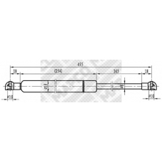 91000 MAPCO Газовая пружина, крышка багажник