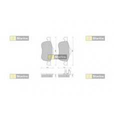 BD S371 STARLINE Комплект тормозных колодок, дисковый тормоз