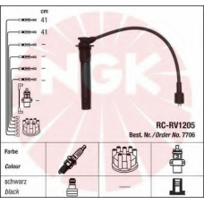 7706 NGK Комплект проводов зажигания