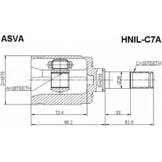 HNIL-C7A ASVA Шарнирный комплект, приводной вал