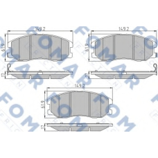 FO 930881 FOMAR ROULUNDS Комплект тормозных колодок, дисковый тормоз