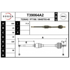 T39064A2 EAI Приводной вал