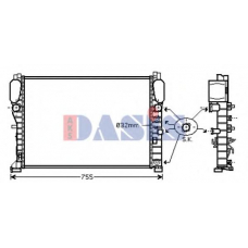 120068N AKS DASIS Радиатор, охлаждение двигателя