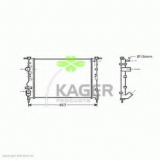 31-2445 KAGER Радиатор, охлаждение двигателя