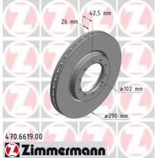 470.6619.00 ZIMMERMANN Тормозной диск