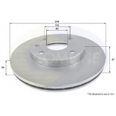 ADC1097V COMLINE Тормозной диск