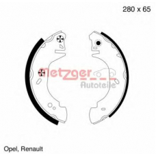MG 807 METZGER Комплект тормозных колодок