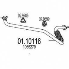 01.10116 MTS Труба выхлопного газа