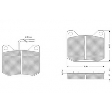 PF1040 PROCODIS FRANCE Комплект тормозных колодок, дисковый тормоз