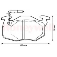 571743X BENDIX Комплект тормозных колодок, дисковый тормоз