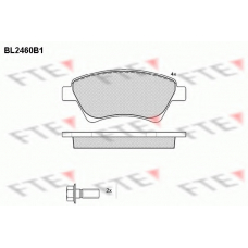 BL2460B1 FTE Комплект тормозных колодок, дисковый тормоз