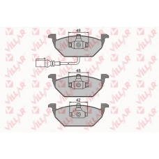 626.0692 VILLAR Комплект тормозных колодок, дисковый тормоз