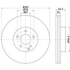 8DD 355 122-952 HELLA PAGID Тормозной диск