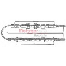 10.535 METZGER Трос, стояночная тормозная система