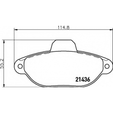 8DB 355 019-161 HELLA Комплект тормозных колодок, дисковый тормоз