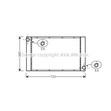 BWA2287 AVA Радиатор, охлаждение двигателя