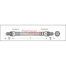 4112105 METZGER Тормозной шланг