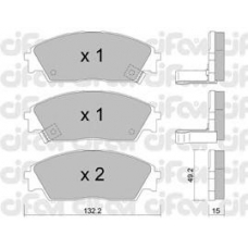 822-236-1 CIFAM Комплект тормозных колодок, дисковый тормоз