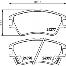 8DB 355 006-671 HELLA PAGID Комплект тормозных колодок, дисковый тормоз