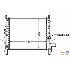 8MK 376 750-071 HELLA Радиатор, охлаждение двигателя