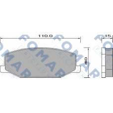 FO 634581 FOMAR ROULUNDS Комплект тормозных колодок, дисковый тормоз