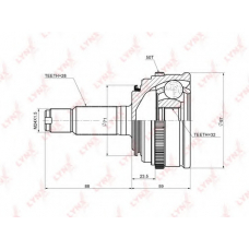 CO-3433A LYNX Co-3433a шрус наружный honda accord iv-v 2.0-2.2 90-98 / prelude iii-iv 2.0-2.2 >96