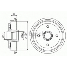 0 986 477 187 BOSCH Тормозной барабан