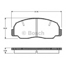 0 986 TB2 543 BOSCH Комплект тормозных колодок, дисковый тормоз