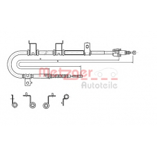 17.2576 METZGER Трос, стояночная тормозная система