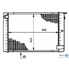 8MK 376 709-011 HELLA Радиатор, охлаждение двигателя