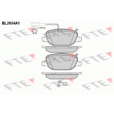 BL2654A1 FTE Комплект тормозных колодок, дисковый тормоз