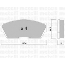 22-0054-0 METELLI Комплект тормозных колодок, дисковый тормоз