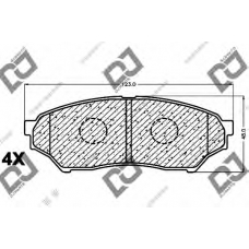 BP1206 DJ PARTS Комплект тормозных колодок, дисковый тормоз