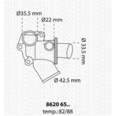 8620 6588 TRISCAN Термостат, охлаждающая жидкость