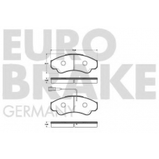 5502221948 EUROBRAKE Комплект тормозных колодок, дисковый тормоз