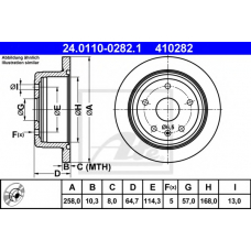 24.0110-0282.1 ATE Тормозной диск
