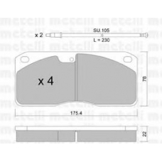 22-0270-0K METELLI Комплект тормозных колодок, дисковый тормоз