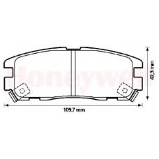 572221B BENDIX Комплект тормозных колодок, дисковый тормоз