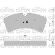 822-674-0 CIFAM Комплект тормозных колодок, дисковый тормоз