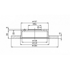 C650-23 ASHUKI Тормозной диск