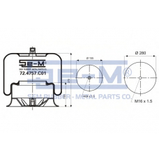 72.4757.C01 SEM LASTIK Кожух пневматической рессоры