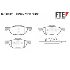 BL1942A2 FTE Комплект тормозных колодок, дисковый тормоз