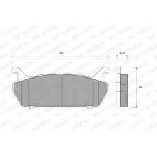 151-1489 WEEN Комплект тормозных колодок, дисковый тормоз