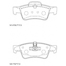 KD7554 ASIMCO Комплект тормозных колодок, дисковый тормоз