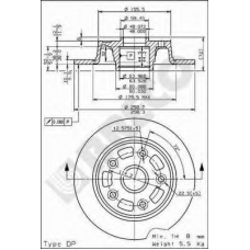 BS 7511 BRECO Тормозной диск